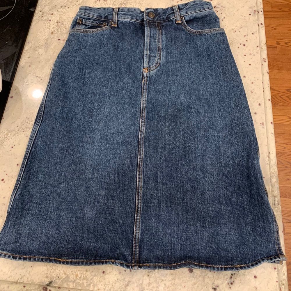 Ports 1961 Denim Slit Skirt sz 28 or US 8